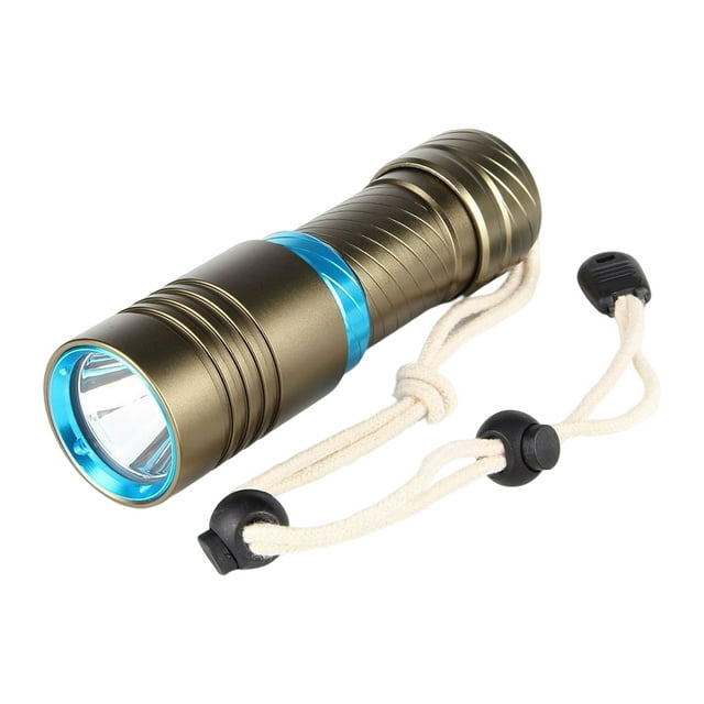 Sonducket Linterna de buceo Lámpara subacuática recargable a prueba de agua Lámpara de linterna para deportes al aire libre Camping Senderismo Estufas de camping Anillo Azul Verde Sonducket OD029552-03