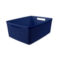 thumbnail image 5 of Curver Set of 6 Jute Basket Medium Durable Resin Organization and Storage Basket Bin, Blue, 5 of 10