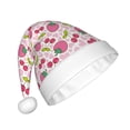 thumbnail image 2 of Salouo Strawberry And Cheery for Adult Christmas Hat Xmas Holiday Hat Santa Hat for Women & Men Festive Headwear Accessories Fit for Christmas/ New Year/Holiday/Party,1PC, 2 of 6
