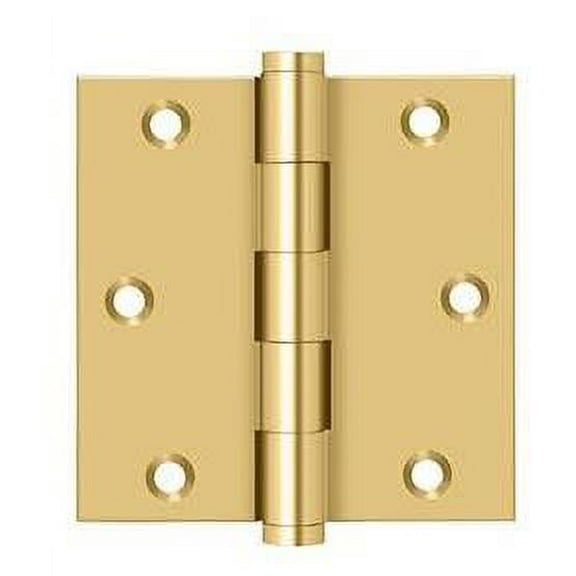 Deltana CSB35 3-1/2" x 3-1/2" Square Hinge in PVD Polished Brass