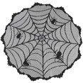 thumbnail image 1 of Mantel de tela de araña de encaje de 40 pulgadas para Halloween cubierta de mesa redonda para mesa de Halloween, 1 of 5
