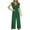 Green, variant on Ausyst Wide Leg Jumpsuits for Women Fashion Summer Solid Casual Ruffle Sleeveless Suspender Jumpsuit Summer Baggy Rompers Clearance