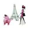 Creative Converting 3 Piece Party in Paris Centerpiece Set, Pink/Black