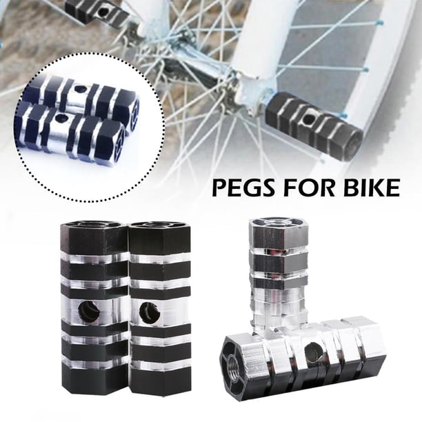 Lot 2 Repose-pieds Vélo Antidérapants – Alliage Alu 100x28mm – Filetage 9mm – BMX VTT Route – Installation Rapide