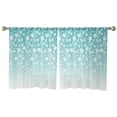thumbnail image 3 of Weeping Flowers Sheer Curtains 54 Inches Length 2 Panels Set, Window Sheer Curtains for Living Room/Bedroom, Teal Ombre Spring Floral Botanical Art Light Filtering Rod Pocket Curtain 52'' x 54'' x 2, 3 of 7