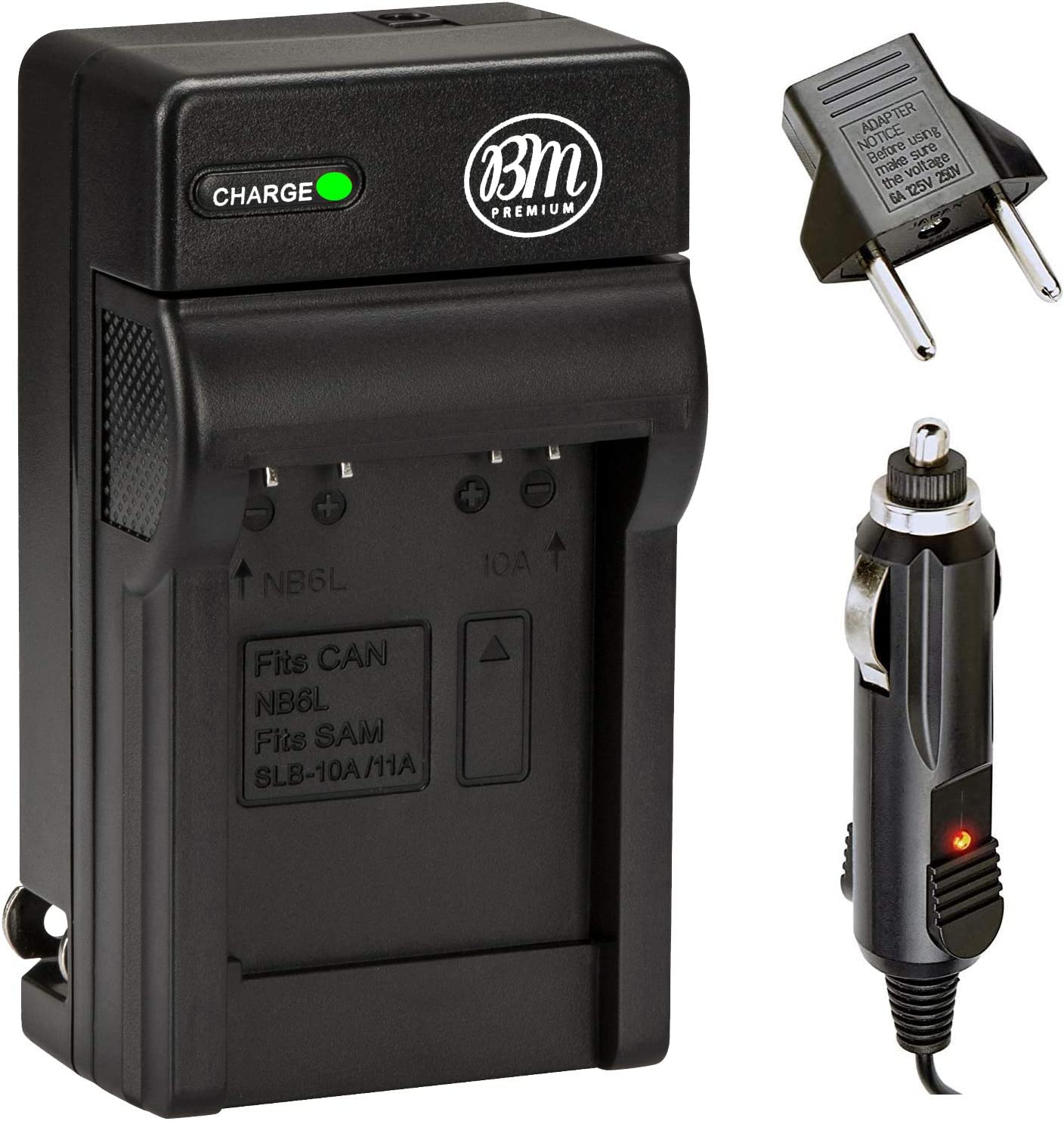 BM NB-6L y Charger for Canon PowerShot S120, SX170 is, SX260 HS, SX280 HS,  SX500 is, SX510 HS, SX530 HS, SX540 