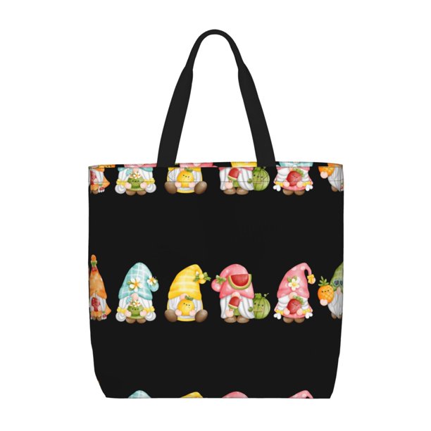 Balery Hello Summer Gnome Bolsa de Mano para Mujeres con Cremallera, Bolsa de Gimnasio con Compartimentos, Bolsa para Laptop, Bolsa para Trabajo