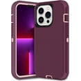thumbnail image 1 of Entronix Funda Resistente para iPhone 13 Pro Max, Triple Capa, Resistente a Golpes y Anticaídas, Color Morado, 1 of 5