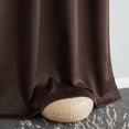 thumbnail image 3 of THD Virginia 100% Blackout Grommet Total Privacy Curtain Panels - Window Curtains for Living Room Bedroom - Set of 2 (Chocolate Brown, 52 W x 84 L), 3 of 5