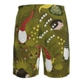 thumbnail image 6 of Disketp Men'S Swim Trunks Hawaiian Breathable Surf Beach Swimsuits Mesh Lining Beach Shorts With Pockets-Gnomes Playing In The Garden, 6 of 9