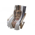 thumbnail image 3 of Funny Soft Flannel Fleece Throw Blanket, Whimsical King Chimpanzee Portrait with Crown on His Head Monkey, Cozy Plush for Indoor and Outdoor Use, 50" x 70", Taupe Pale Caramel and White, by Ambesonne, 3 of 5