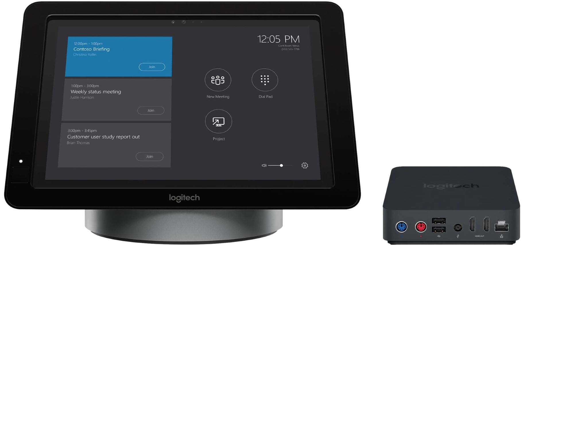 Logitech connect. Готовые наборы для видеоконференций. Мобильная система видеоконференции с проектором.