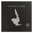 thumbnail image 1 of Crowley Lake Map 24x24" Black Metal Wall Art Office Decor Gift Engraved California, 1 of 2