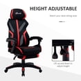 thumbnail image 3 of Ergonomic Racing Gaming Chair - Red & Black Mesh Computer Chair with Footrest, Adjustable Height, 25.5" Swivel Office Chair for Home & Gaming, 3 of 7