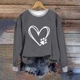 thumbnail image 5 of Craaazy Women's Fashionable Crewneck Top Casual Letter Printed Loose Long Sleeved Shirt Gifts, 5 of 6