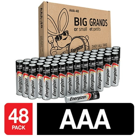 - Energizer Max Powerseal Alkaline AAA Batteries, 48 Pack