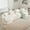 White + Chenille + 4 Seat + Foam, variant on Luckynote Curved Boneless Sofa,Compression Modular 110'' Sectional,White High-Density,Couches Sleeper for Living Room Bedroom Apartment Lounge,Chenille