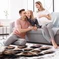 thumbnail image 4 of Paw Print Soft Polyester Bathroom Mat Rug Absorbent Quick Dry Shower Floor Carpet for Bath Tub Sink Toilet Modern Geometric Design 200x300cm - Grey, 4 of 6