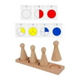thumbnail image 4 of Materiales de matemáticas Montessori, formas geométricas de madera con muñecos Peg, actividades de aprendizaje, juguetes de aprendizaje de fracción, 4 of 9