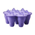 thumbnail image 1 of (Morado) Molde para paletas, molde plegable para paletas, molde de silicona para paletas de 7 cavidades para paletas y helados caseros, sin BPA, 1 of 5