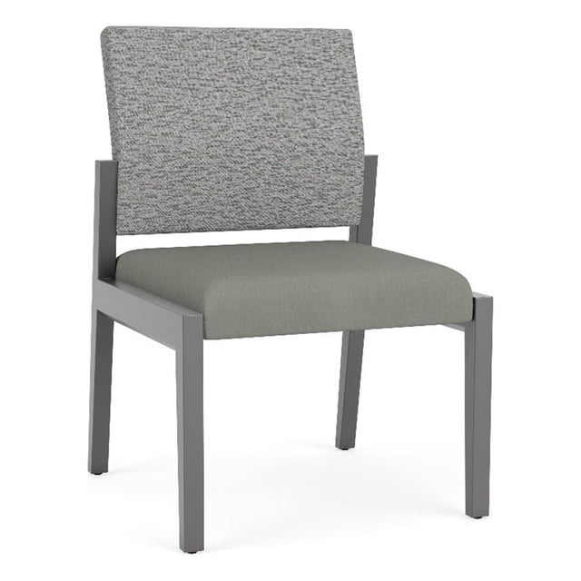 Pemberly Row Chaise d'Appoint Sans Accoudoirs pour Réception, Cadre en Bois, Gris
