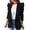 Black, variant on SMihono Hoodless Lapel Office Coat Cardigans Loose Suit Long Jacket Tops Womens Loose Solid Color Pockets Long Sleeve Ruffle Shoulder Female Outerwear Black M