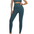 thumbnail image 4 of FAIWAD High Waist Yoga Pants for Women Solid Color Workout Running Stretchy Yoga Leggings, 4 of 5