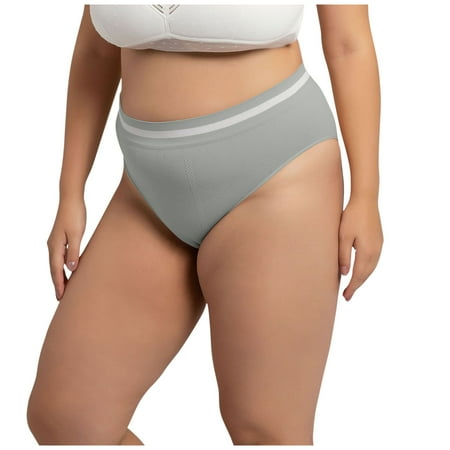 Wdfiry Cotton Underwear for Women Plus Size Breathable Soft Seamless Stretch Panties Briefs on Clearance