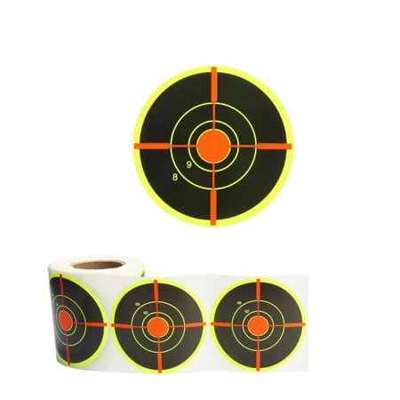 Naisfei 3 Inch Shooting Target Stickers 200 Pcs Splatter Targets Stickers Self Adhesive Paper Reactive Targets for Shooting Range with Fluorescent Impact for BB Gun Pistol Pellet Gun Airsoft