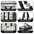 thumbnail image 3 of Teacher Tote Bag,Colorful Dinosaurs Alphabet Pattern Teacher Utility Tote Bag,Large Work Tote Bags for Women with Multiple Pockets,Top Zipper Closure,13.8x10.6x6.7 Inch, 3 of 5