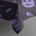 thumbnail image 5 of Purple Halloween Ghosts Skulls and Bats Square Tablecloth,Waterproof Square Table Cover,Wipeable Spillproof Washable Table Cover for Home Kitchen Party Decor 60"x60"(152x152cm), 5 of 6