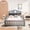 Gray, variant on Jopath Full Size Montessori Floor Bed with Bookcases and Blackboards, Versatile Platform Beds with Guard Rails, Solid Wood Floor Beds with Storage Headboards for Kids and Teens Natural
