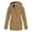 Brown, variant on Fartey Fleece Lined Rain Jacket for Women Plus Size Packable Lightweight Long Sleeve Raincoats Waterproof with Hood Winter Coat Jackets