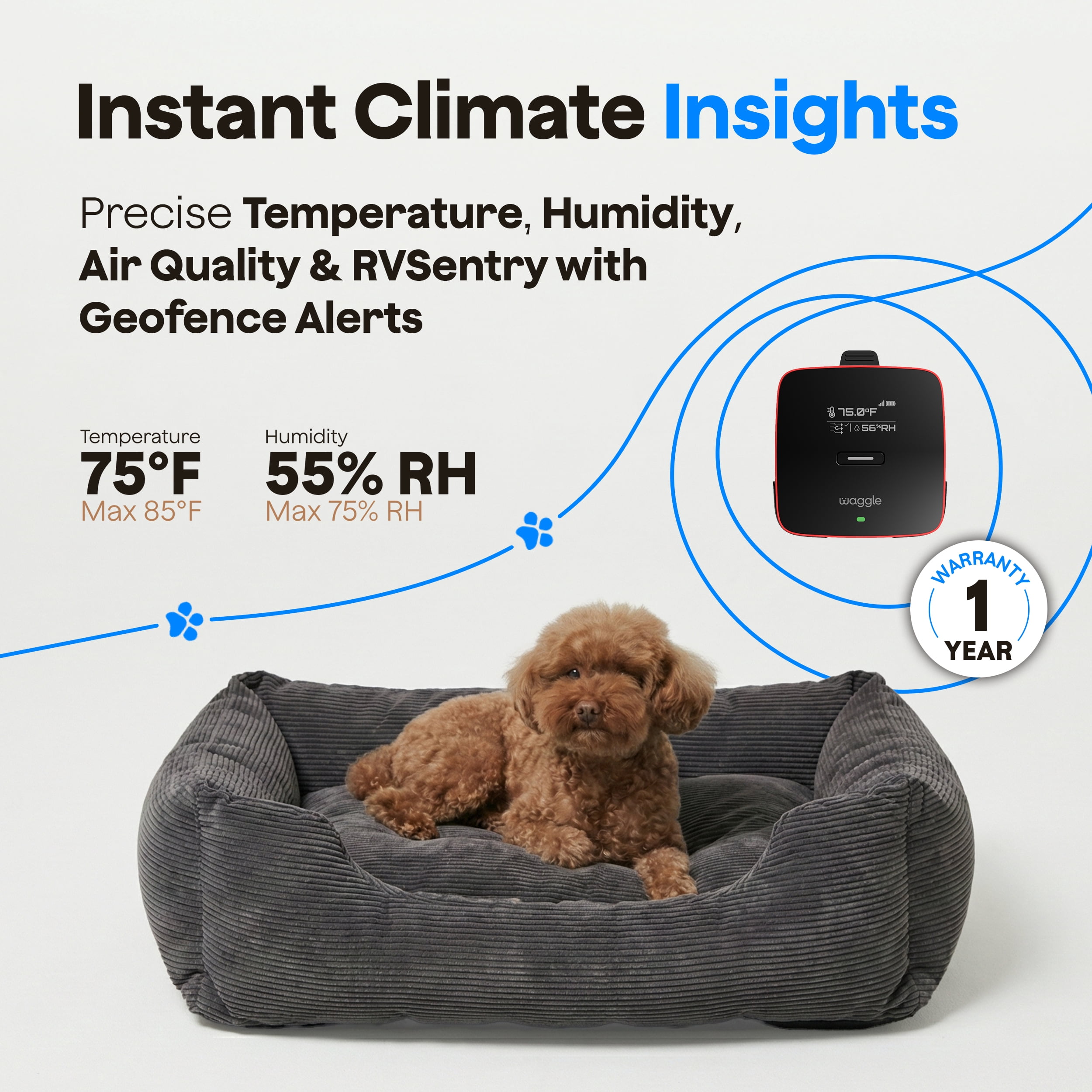 4G Pet Temperature Monitor (Lite) - No WiFi Needed - Real Time App, SMS & Email Alerts - RV, Car & Home Safety Device - Power Outage Alerts - Subscription Required