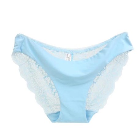 

Ykohkofe Women lace Panties Seamless Cotton Panty Hollow briefs Underwear Blue/M