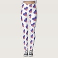 thumbnail image 1 of WILLBEST Leggings de Yoga de Cintura Alta Con Estampado Del 4 de Julio Para Mujer, Para Correr, Gimnasio, Fitness, Compresión, Entrenamiento, Talla 71 Mediana, 1 of 6
