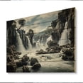 thumbnail image 2 of Designart "Cascading Falls in the Dominican" Nautical & Beach Print on Natural Pine Wood, 2 of 5