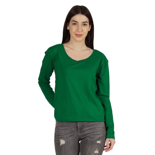 Inkmeso T-Shirt en Coton à Manches Longues Style de Rue Col Rond pour Femmes