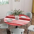 thumbnail image 2 of Red Ombre Fitted Tablecloth with Elastic Edged, Round Table Cloth for Dining Table, Modern Abstract Art Farmhouse Waterproof Oil Proof Table Cover for Indoor Outdoor 45"-54", 2 of 8