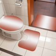 thumbnail image 4 of Red Ombre Bath Mat 3 Piece Bathroom Rug Set, Modern Gradient Abstract Art Non Slip Bath Rug Contour Mat and Toilet Lid Cover, Absorbent Shower Mats Soft Bath Rugs and Mats Sets, 4 of 8