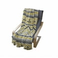 thumbnail image 4 of Yellow and Black Soft Flannel Fleece Throw Blanket, Prehistoric Design with Zig Zag Lines Stripes Chevron, Cozy Plush for Indoor and Outdoor Use, 50" x 60", Yellow Black and White, by Ambesonne, 4 of 6