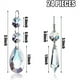 thumbnail image 2 of Juego de 24 colgantes de prismas de cristal para candelabros, 38 mm, transparentes, con forma de lágrima, cristales de repuesto, 2 of 7