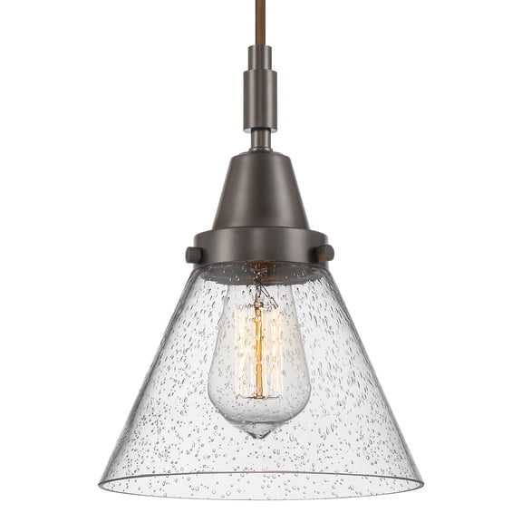 Innovations Lighting 447-1P-G44 Cone 8" Wide Mini Pendant - Bronze