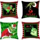 thumbnail image 3 of Juego de 4 fundas de almohada navideñas de 18.0 x 18.0 in, para decoraciones navideñas, funda de almohada de granja navideña de invierno, fundas de almohada de lino y algodón, decoración navideña para, 3 of 4