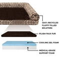 thumbnail image 5 of FurHaven Pet Products Southwest Kilim Cooling Gel Memory Foam Sofa-Style Pet Bed for Dogs & Cats - Desert Brown, Jumbo, 5 of 13