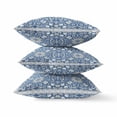 thumbnail image 2 of 18â Blue Gray Paisley Zippered Suede Throw Pillow, 2 of 2