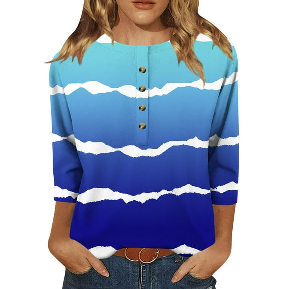 Womens Fall T Shirts Women's Tops and Blouses Christmas T Shirts for Women 3/4 Sleeve Blouses Work Fall My Reorder List