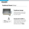 thumbnail image 3 of Houzer Platus 26 in Gray Fireclay Undermount Square Single Bowl Kitchen Sink - PTU-2800 GR, 3 of 7