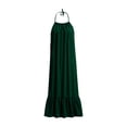 thumbnail image 7 of DGMIOCS Women's Backless Sleeveless Maxi Dress Oversized Duster Coat Style Long Dress with Spaghetti Straps for Everyday Versatile Wardrobe Dark Green L, 7 of 7