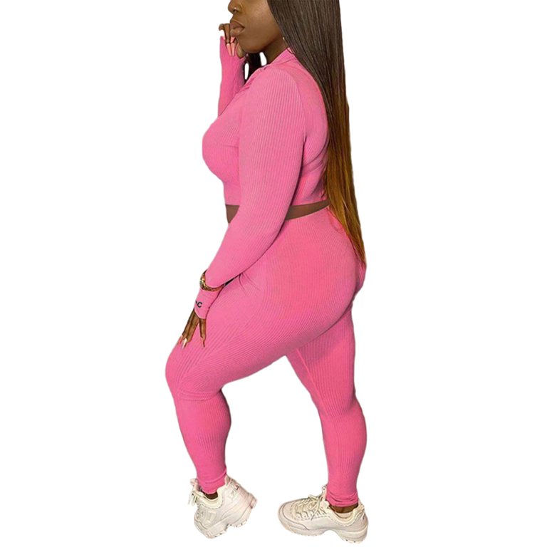 Ribbed Knitted Bodycon Jumpsuit Women Clothes Tracksuit Party Club